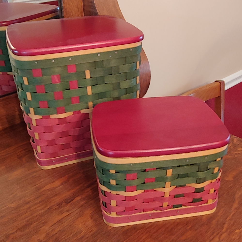 Longaberger Holiday Hearth Basket Set